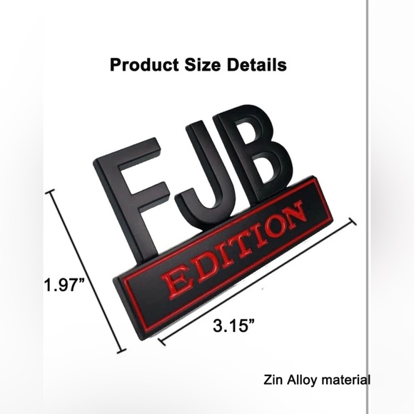 2 pcs metal FJB Edition Car Truck SUV Emblem for Fenders Trunk Tailgate - Picture 2 of 5